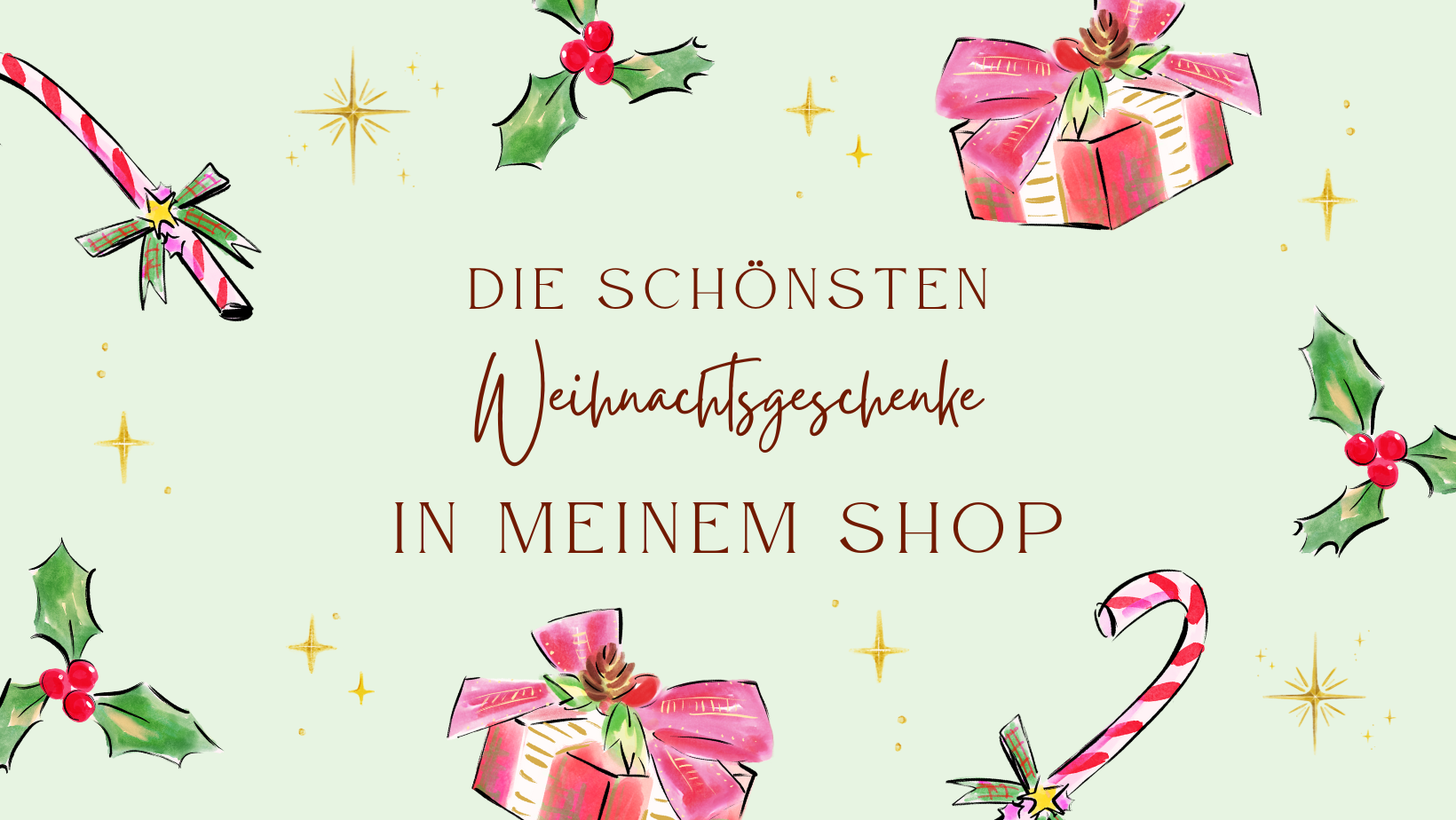 Weihnachtskunst aus meinem Atelier: Karten, Sticker und kleine Originale